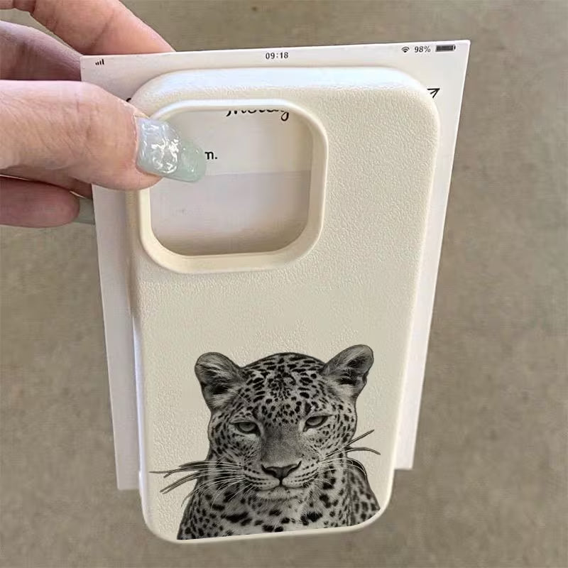 Phone Case - A Black And White Cheetah Design