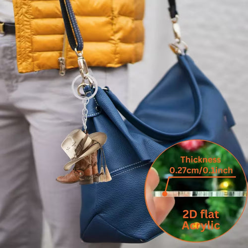 2D Flat Retro Western Cowboy Boot