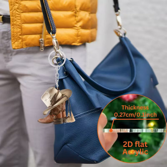 2D Flat Retro Western Cowboy Boot