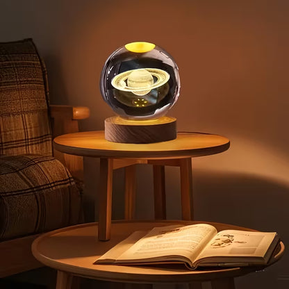 Laser Engraved Crystal Ball Decorative Night Light