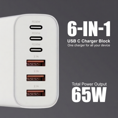 Cargador Rápido Tipo-C 65W