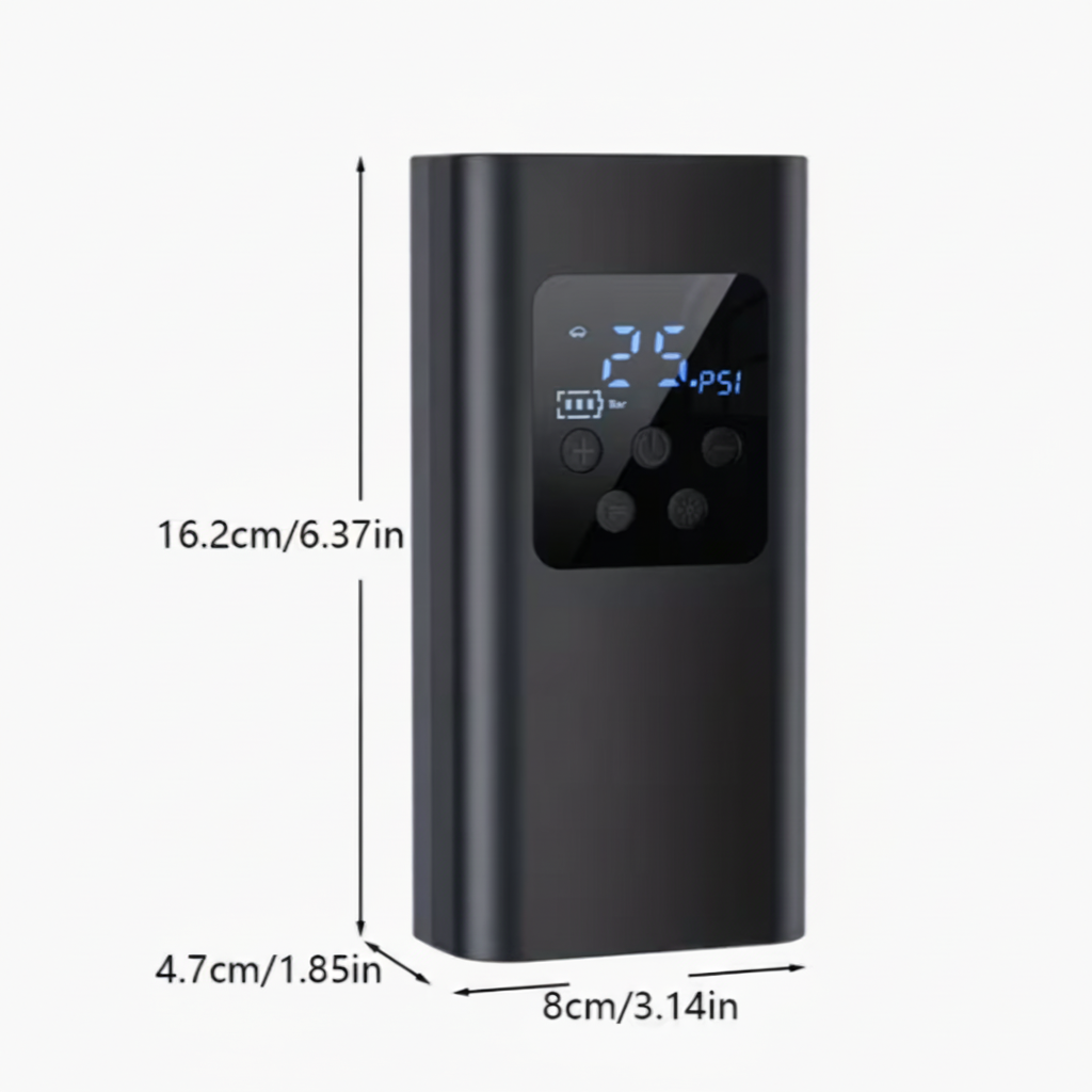 Inflador portátil formato cuadrado